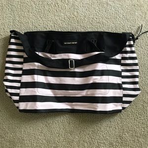 VICTORIAS SECRET baby pink and black tote bag